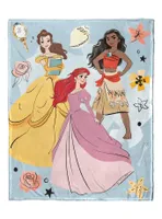 Disney Princess Be Bold Silk Touch Throw With Cloud Pillow