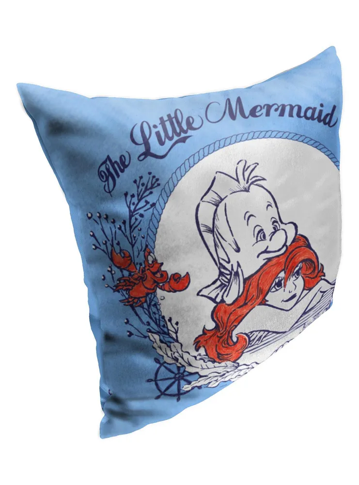 Disney The Little Mermaid Classic Nautical Dreams Printed Throw Pillow