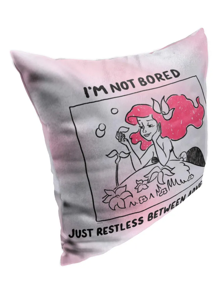 Disney The Little Mermaid Classic Restless Between Adventures Printed Throw Pillow