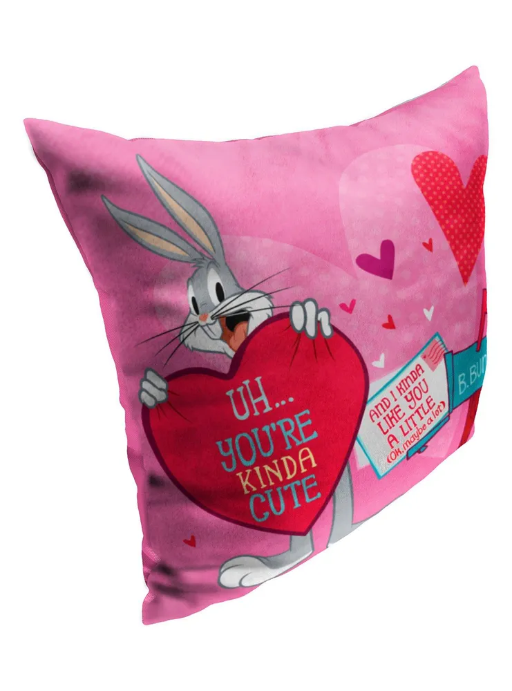 Looney Tunes Love Letter Printed Throw Pillow