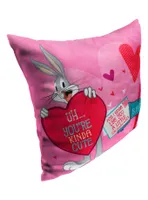 Looney Tunes Love Letter Printed Throw Pillow