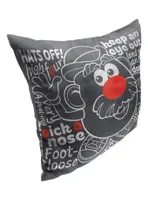 Disney Pixar Toy Story Mr Potato Head Phrases Printed Throw Pillow