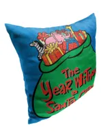 Year Without A Santa Claus Bag Of Toys Printed Throw Pillow