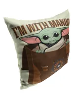 Star Wars The Mandalorian I'm With Mando Printed Pillow