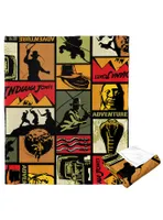 Disney Indiana Jones Adventure Pattern Silk Touch Throw