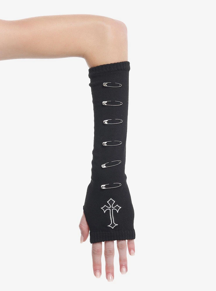 Cross Safety Pin Arm Warmers