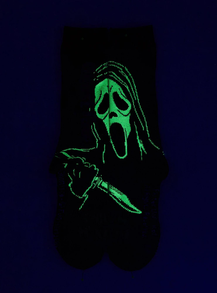 Scream Ghost Face Glow-In-The-Dark Crew Socks