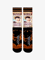 One Piece Luffy Live Action Wanted Poster Crew Socks