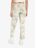 Cream Camouflage Cargo Pants