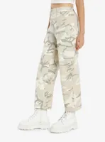 Cream Camouflage Cargo Pants