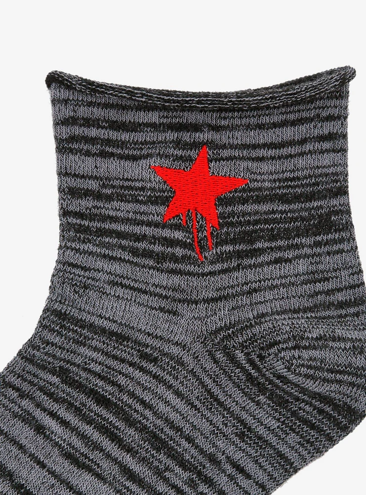 Star & Lip Stripe Ankle Socks