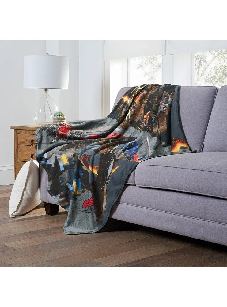 Transformers: Rise Of The Beasts Scourge Versus Optimus Prime Silk Touch Throw