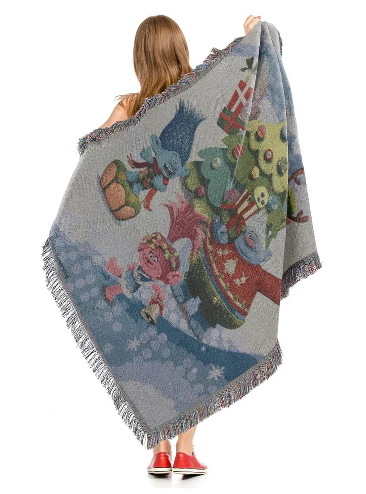 Trolls Holiday Time Woven Tapestry