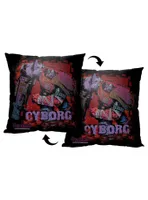 Marvel Spider-Man Across The Spiderverse Here Comes Cyborg Printed Throw Pillow