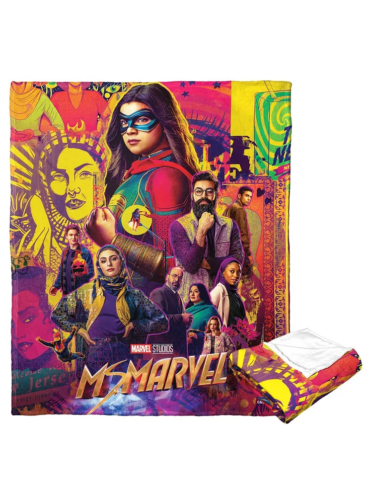 Marvel Ms Marvel Poster Silk Touch Throw Blanket