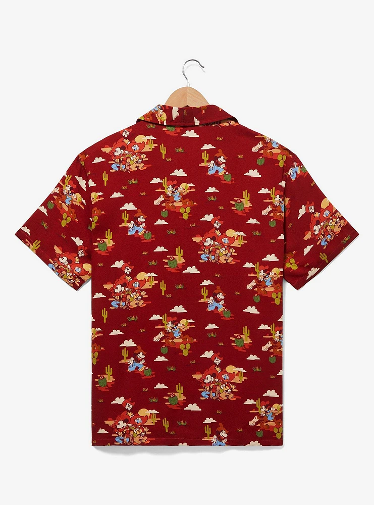 Disney Mickey Mouse & Friends Western Allover Print Button-Up - BoxLunch Exclusive