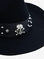 Black Skull & Rhinestone Cowboy Hat