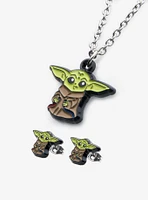 Star Wars: The Mandalorian Grogu Necklace And Earring Set