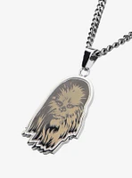 Star Wars Etched Chewbacca Pendant Necklace