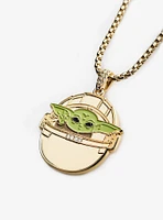 Star Wars: The Mandalorian Grogu Gold Plated Pendant Necklace