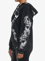 Skeleton Rose Girls Hoodie