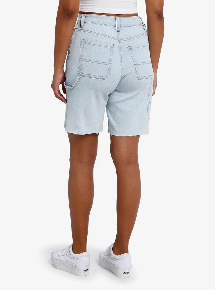 Light Indigo Side Chain Dad Shorts