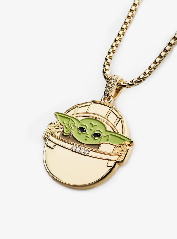 Star Wars: The Mandalorian Grogu Gold Plated Pendant Necklace