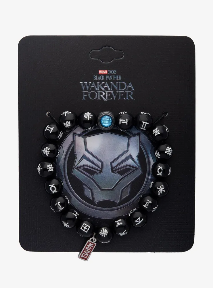 Marvel Black Panther Small Kimoyo Acrylic Blue Bead Bracelet