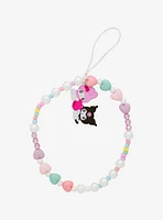 Sanrio Emo-Kyun My Melody and Kuromi Beaded Phone Wristlet