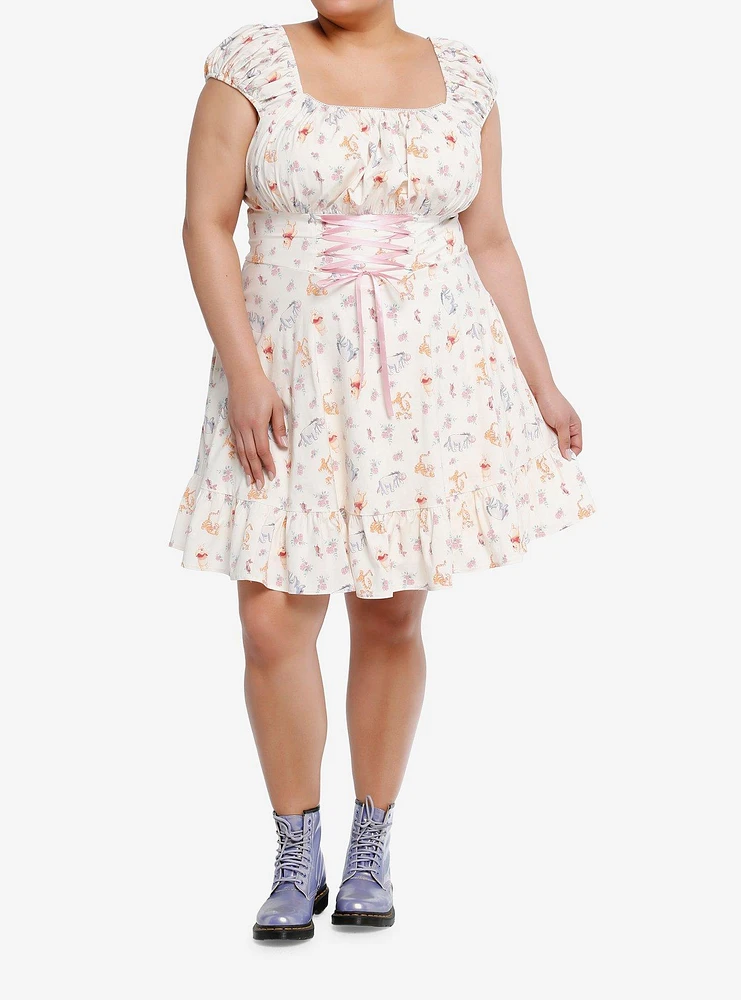 Disney Winnie The Pooh Lace-Up Dress Plus