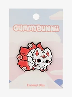 Red & White Kitsune Enamel Pin By Gummybunnii