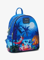 Loungefly Disney Lilo & Stitch Scrump and Stitch Camping Glow-in-the-Dark Mini Backpack