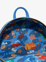 Loungefly Disney Lilo & Stitch Scrump and Stitch Camping Glow-in-the-Dark Mini Backpack