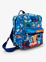 Loungefly Disney Lilo & Stitch Camping Allover Print Nylon Mini Backpack