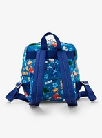 Loungefly Disney Lilo & Stitch Camping Allover Print Nylon Mini Backpack