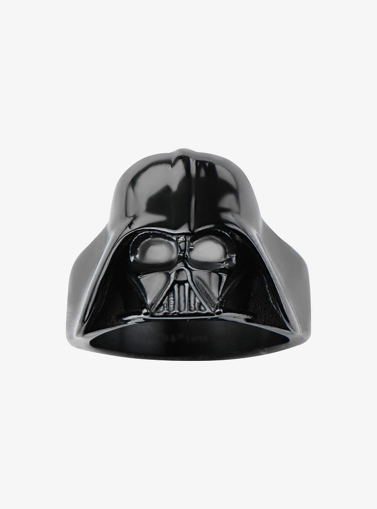 Star Wars Black Plated 3D Darth Vader Ring