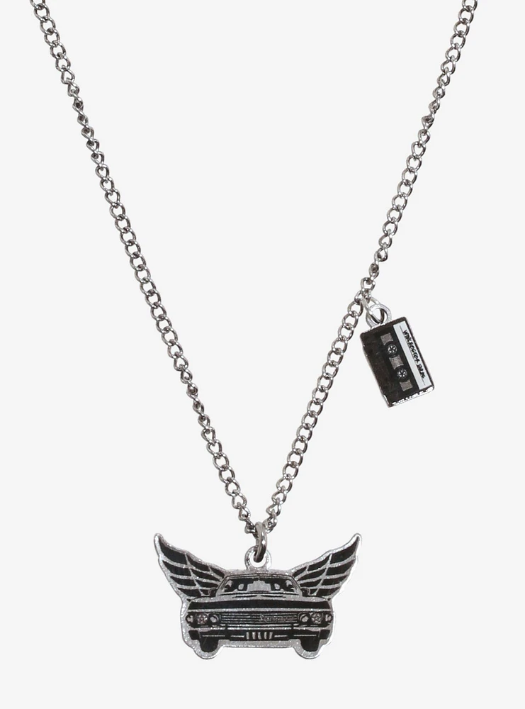 Supernatural Baby Wings Cassette Charm Necklace