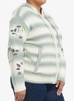 Her Universe Studio Ghibli® My Neighbor Totoro Marled Stripe Girls Knit Hoodie Plus