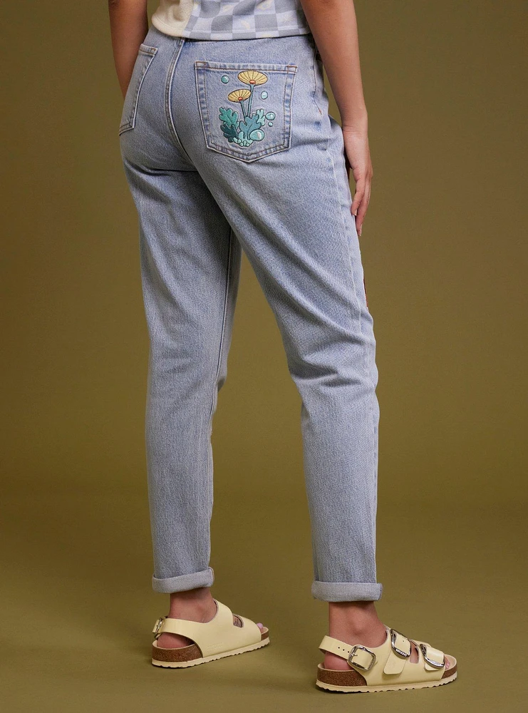 Her Universe Studio Ghibli® Ponyo Embroidery Mom Jeans