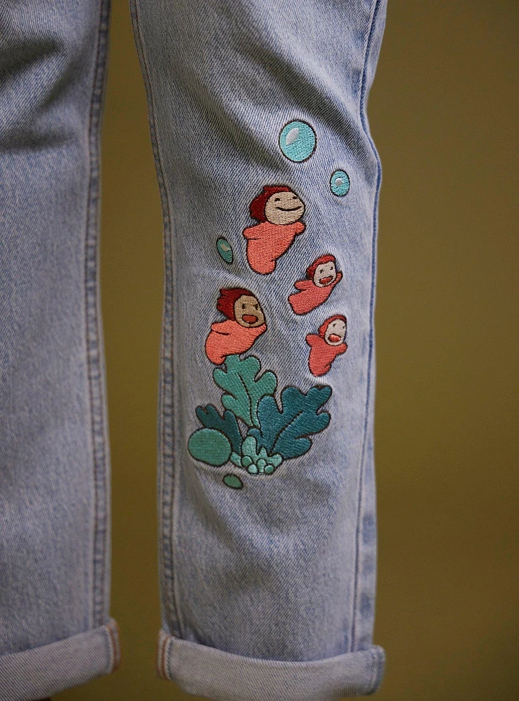 Her Universe Studio Ghibli® Ponyo Embroidery Mom Jeans