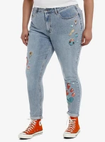 Her Universe Studio Ghibli® Ponyo Embroidery Mom Jeans Plus