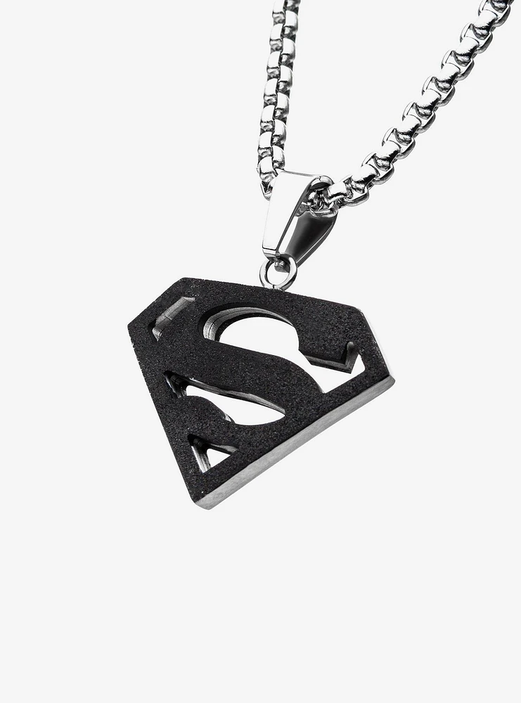 DC Comics Superman Black Pendant Necklace