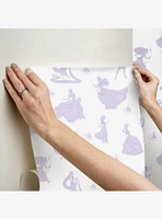 Disney100 Princesses Purple Peel and Stick Wallpaper