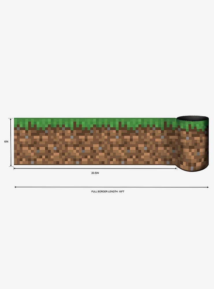 Minecraft Iconic Grass Peel and Stick Wallpaper Border