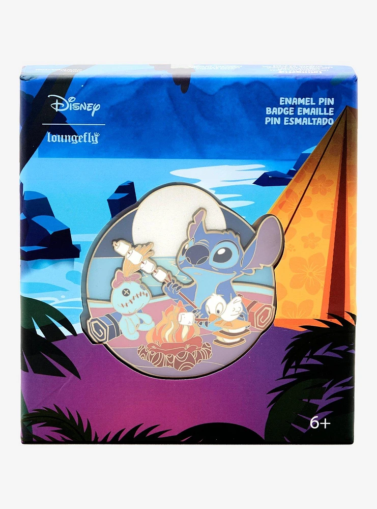 Loungefly Disney Lilo & Stitch Camp Scene Enamel Pin