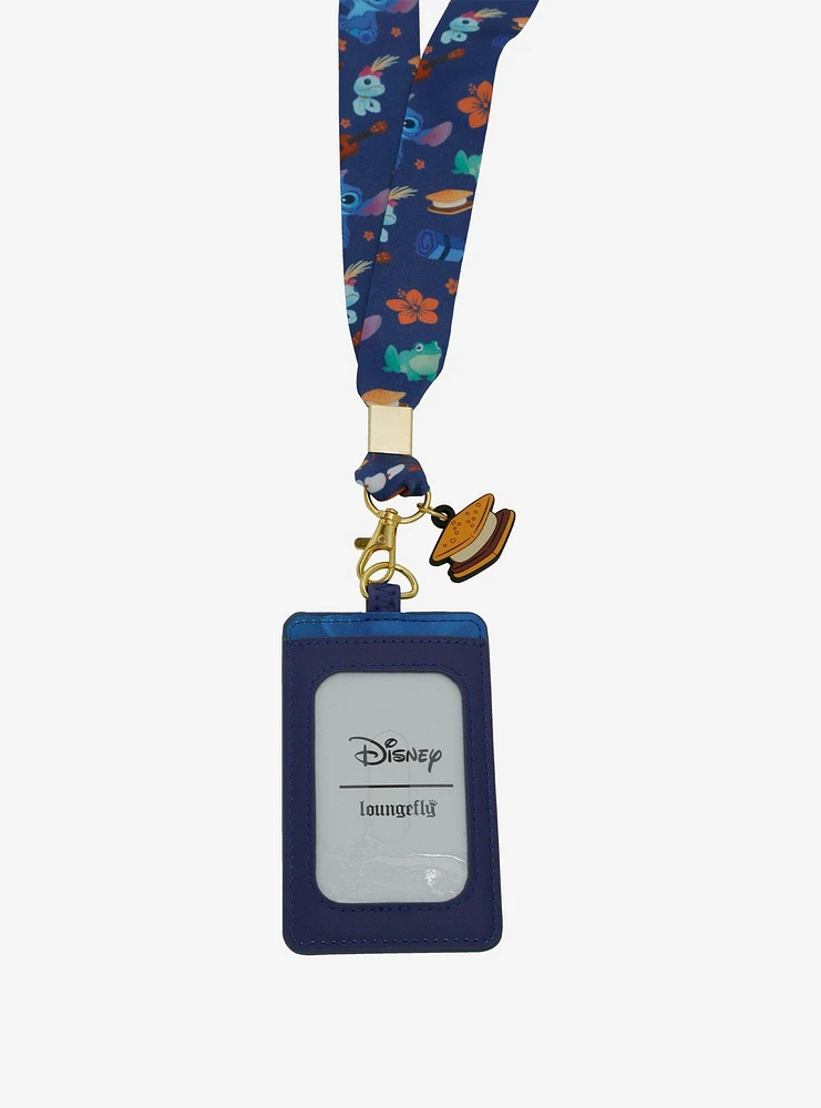 Loungefly Disney Stitch Scrump Camp Lanyard With Cardholder