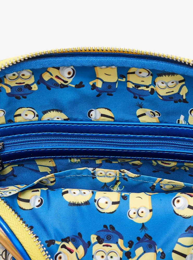 Loungefly Minions Bob Iridescent Dome Satchel Bag