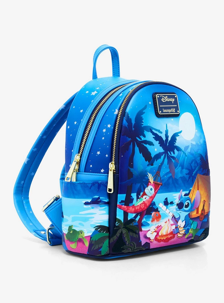 Loungefly Disney Stitch Scrump Camp Glow-In-The-Dark Mini Backpack