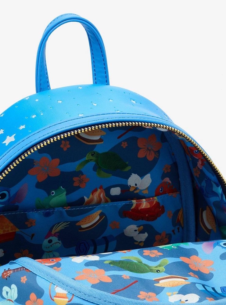 Loungefly Disney Stitch Scrump Camp Glow-In-The-Dark Mini Backpack