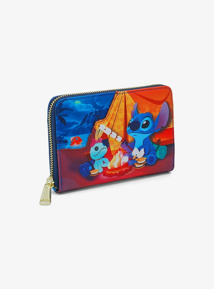 Loungefly Disney Stitch Scrump Camp Zipper Wallet